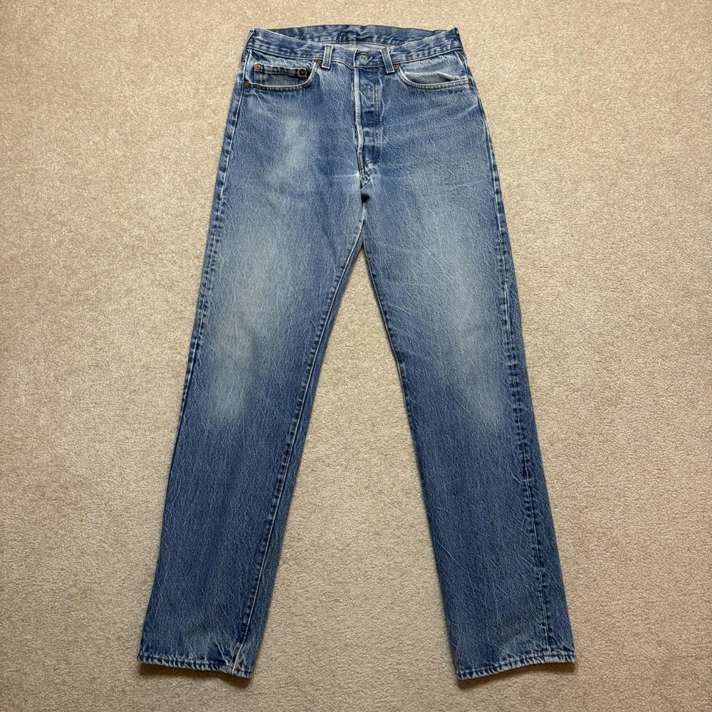 Vtg 80s Levis 501 Jeans Mens 30x32 Blue Classic Straight Denim Distressed Pants